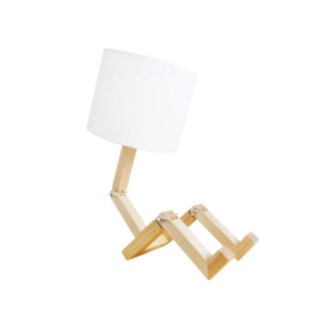 Wooden Figure Table Lamp